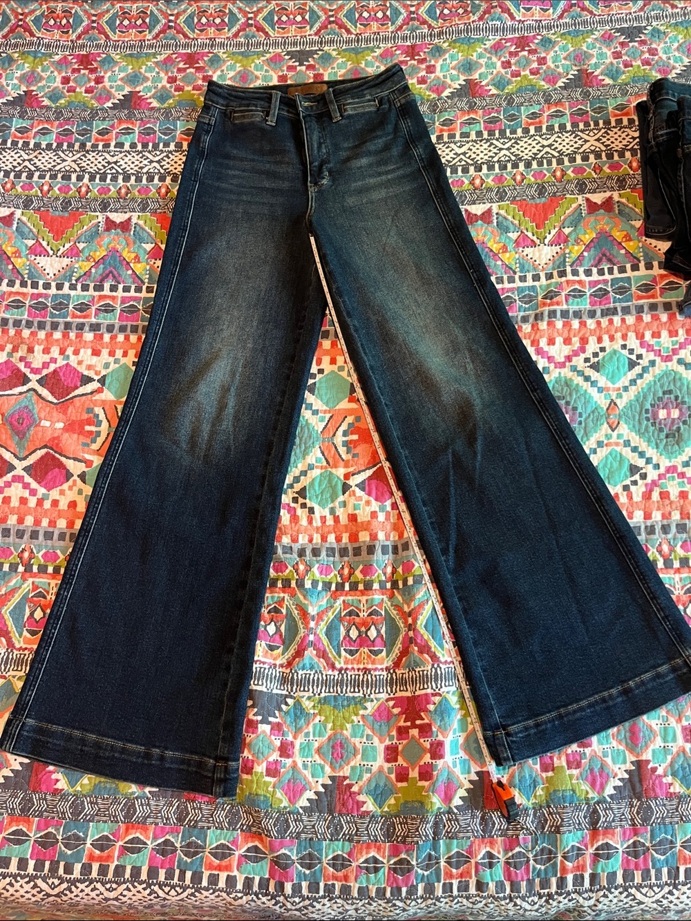 Judy Blue Dark Indigo Retro Wide high rise 3/26 size- very stretchy